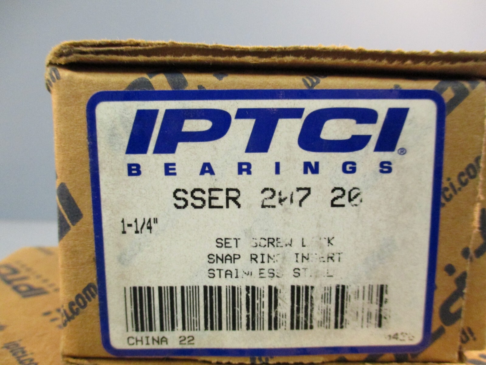 LOT OF (3) IPTCI SSER207-20 STAINLESS STEEL BALL INSERT BEARING 1-1/4″
