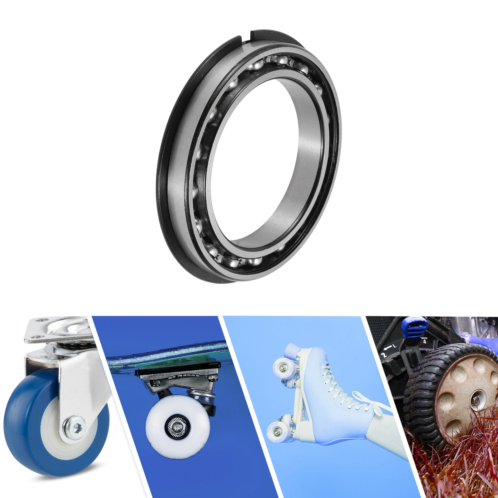 6917NR Deep Groove Ball Bearings 85x120x18mm 1 Pc Silver Tone