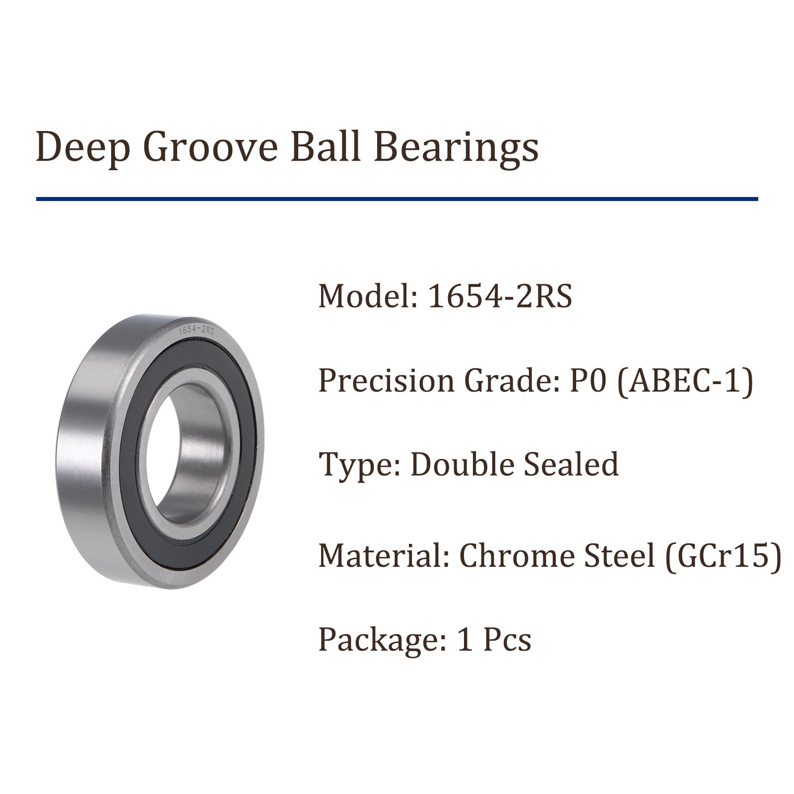 Ball Bearings – [1-1/4 Inch x 2-1/2 Inch x 5/8 Inch] Chrome Steel