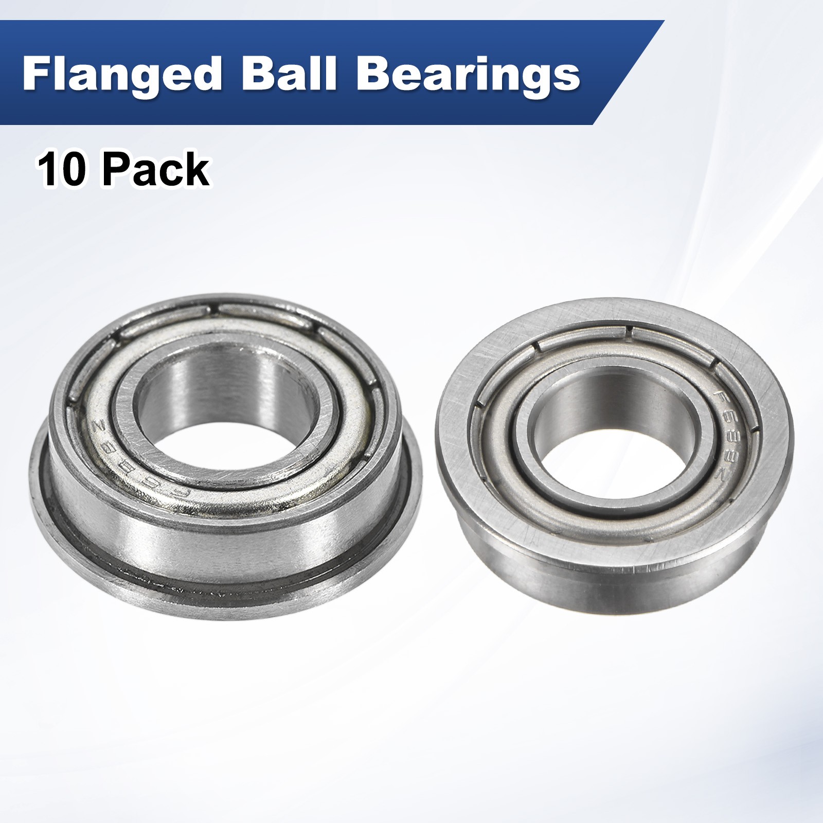 10pcs F688ZZ Ball Bearings with Flange, 8x16x5mm for Sealed Metal