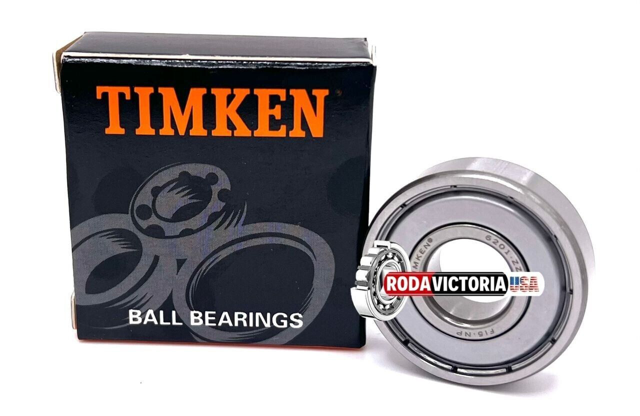 TIMKEN 6201 ZZ C3 DEEP GROOVE BALL BEARING, METAL SHIELDED 12x32x10mm