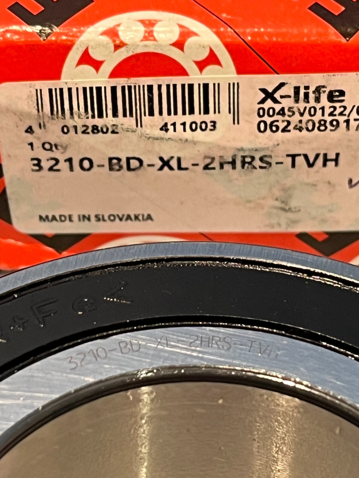 FAG 3210-BD-XL-2HRS-TVH- ANGULAR CONTACT BEARING, 50mm BORE