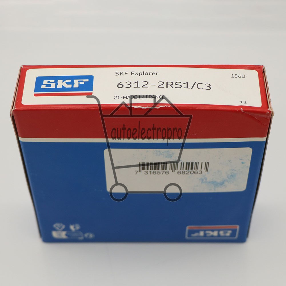1PCS NEW SKF 6312-2RS1/C3 single row deep groove ball bearing