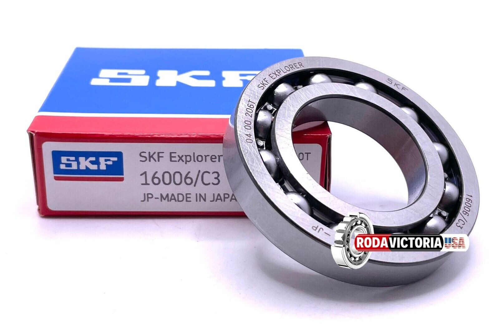 SKF 16006 C3 DEEP GROOVE BALL BEARING, OPEN, NO SEALS 30x55x9 mm