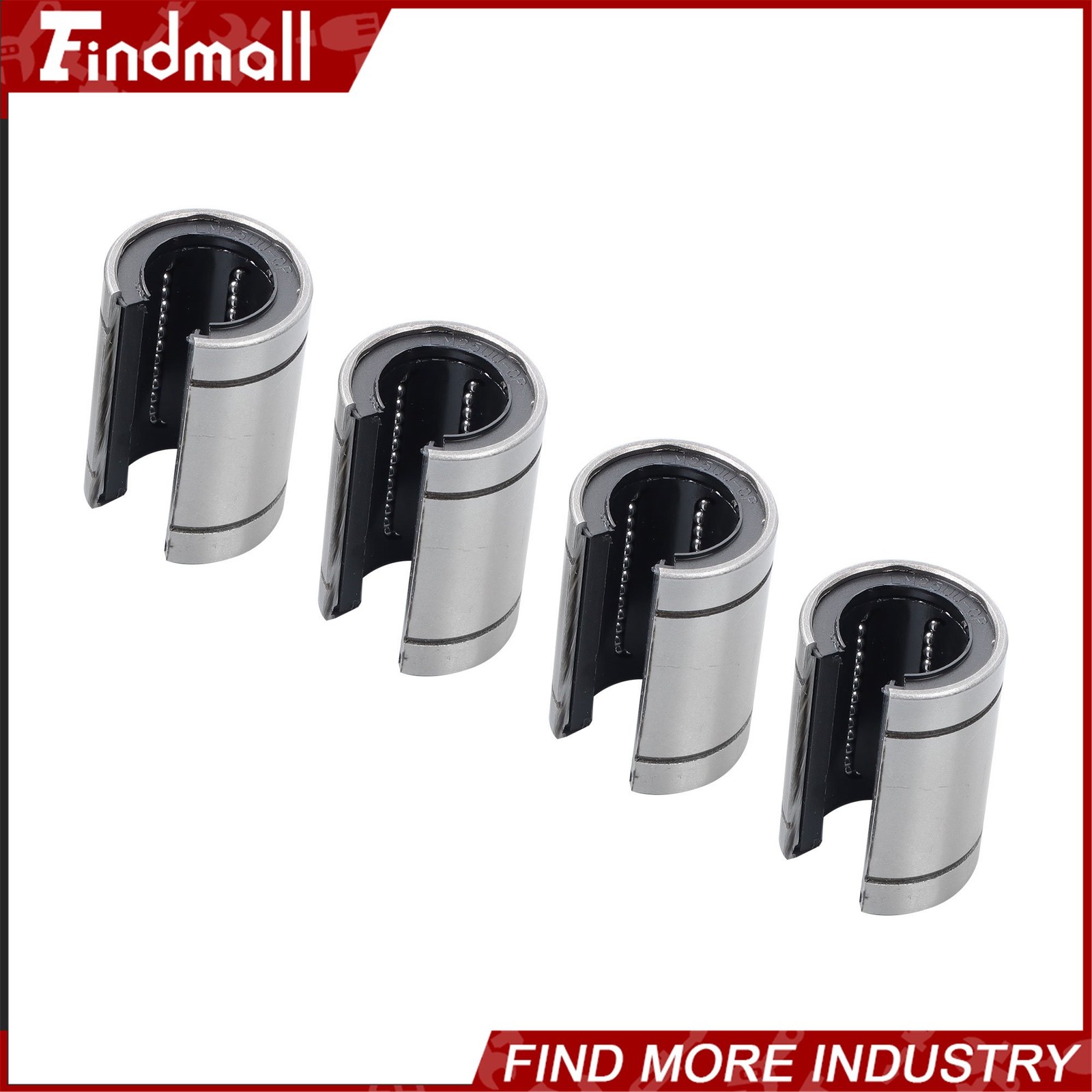 Findmall 4pcs LM25UUOP Open Linear Ball Bearings 25x40x59mm – CNC Machine Parts