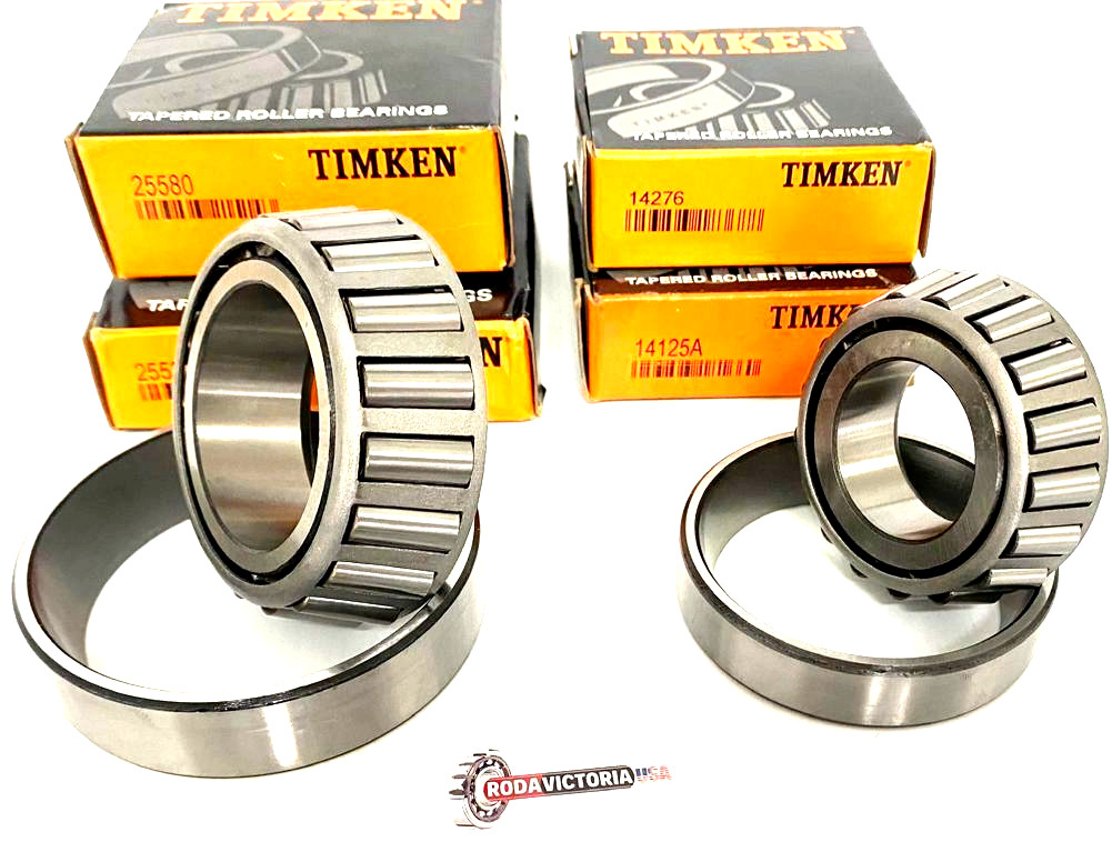 25580 25520 14125A 14276 TIMKEN Bearing Replacement Set for 7000-lb TrailerAxle
