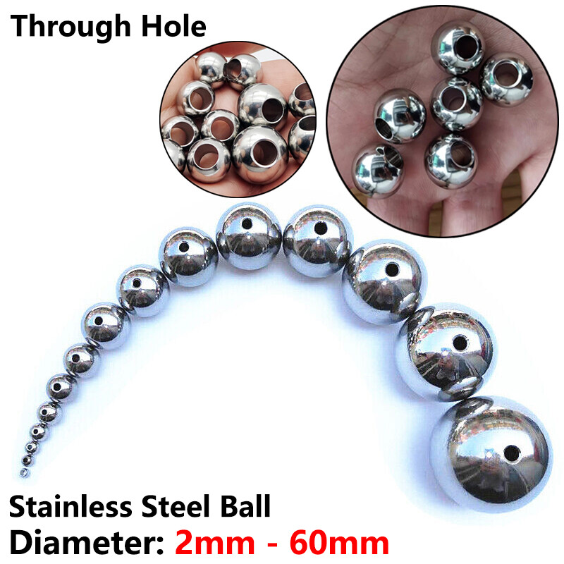 Ø 2mm-60mm Stainless Steel Ball Bearing Round Ball With Through Hole Unthreaded