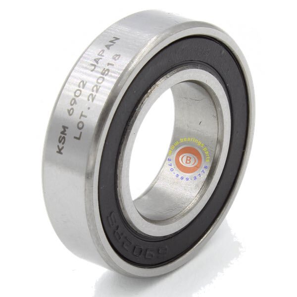 6902-2RS 15mm Radial Ball Bearing with Rubber Seals – KSM Japan