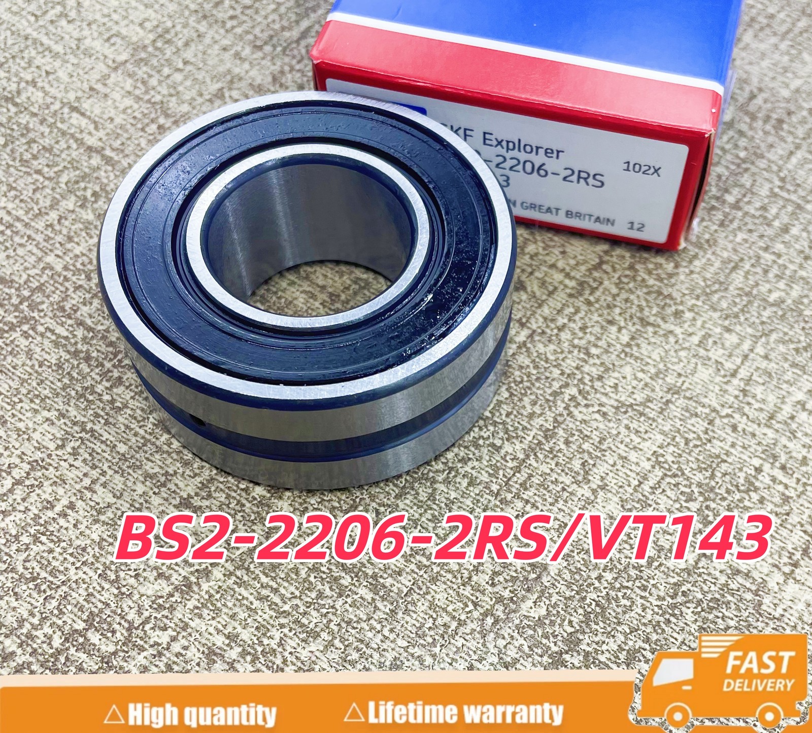 Steel Spherical Roller Bearing For BS2-2206-2RS/VT143 NEW 30x62x25mm