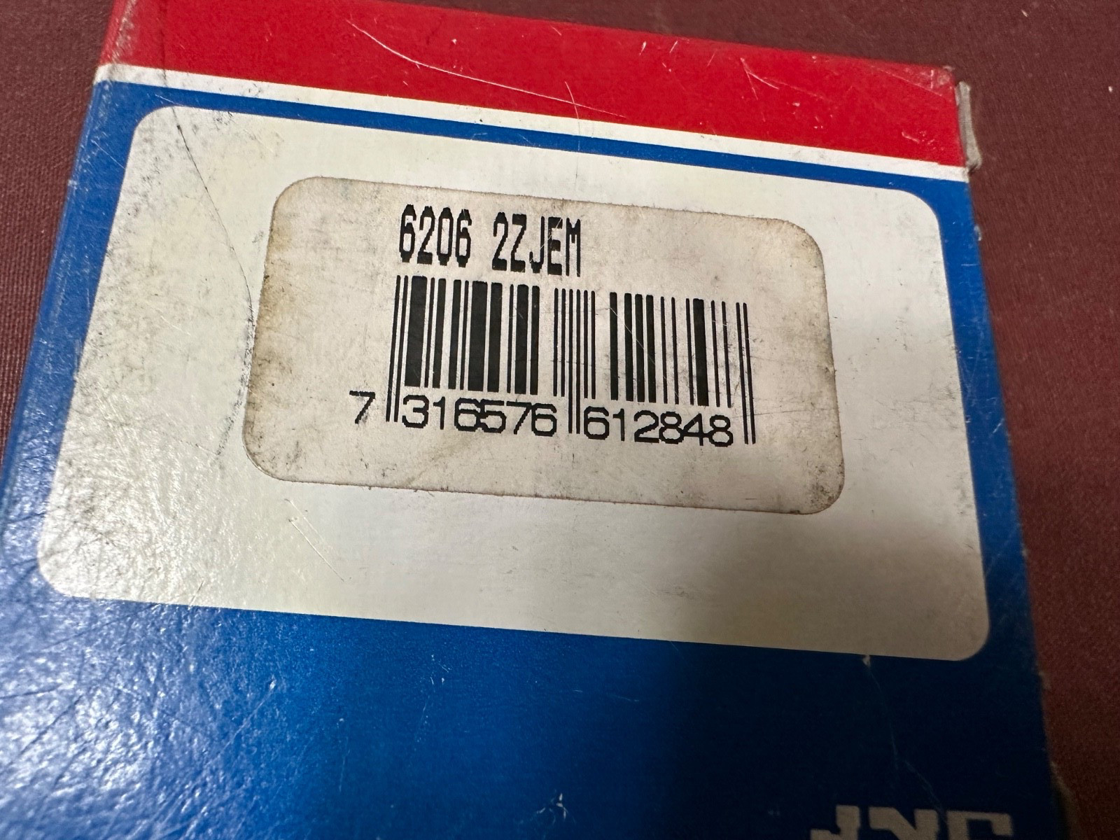 SKF 6206-2Z JEM 30mm X 62mm X 16mm Metal Shielded Bearing Made in USA