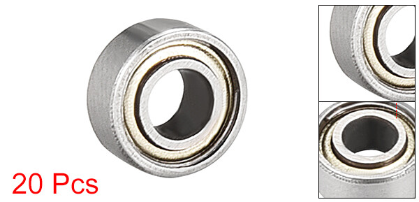 20pcs Deep Groove Ball Bearing 683ZZ Double Shield Carbon Steel 7mm x 3mm