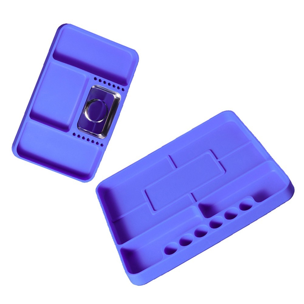 Silicone Tool Tray Blue for Organizing Screws Bolts Nuts and Socket Sets