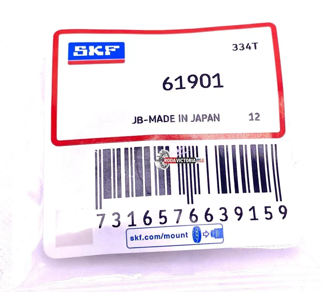 SKF 61901 Deep Groove Ball Bearing, Open Type, No Seals 6901 12x24x6 mm