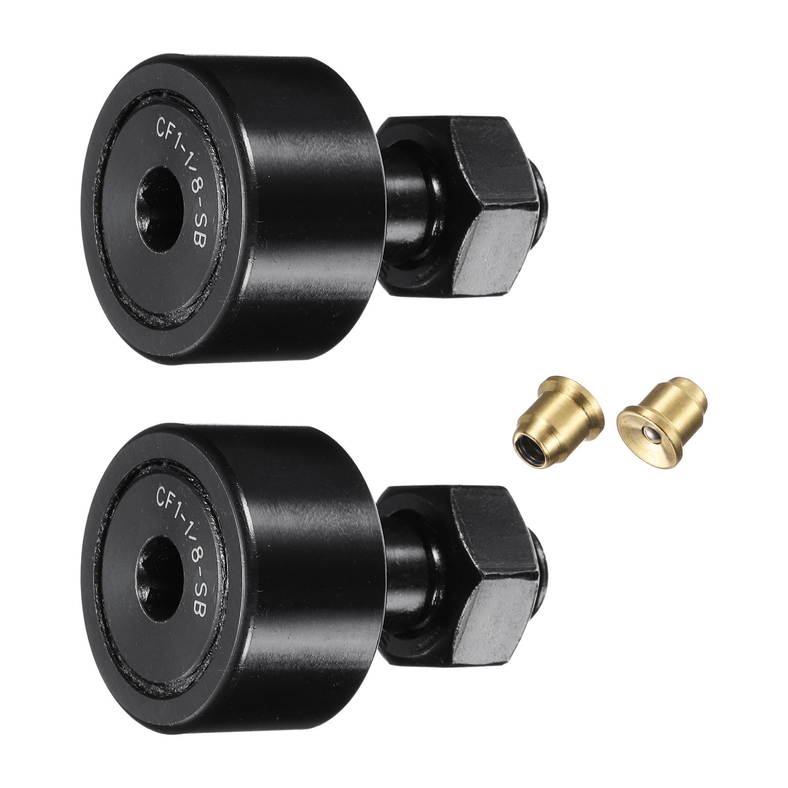 2Pcs CF-1-1/8-SB CR18 Cam Follower Track Runner Bearings 1-1/8″ Dia, 7/16-20 UNF