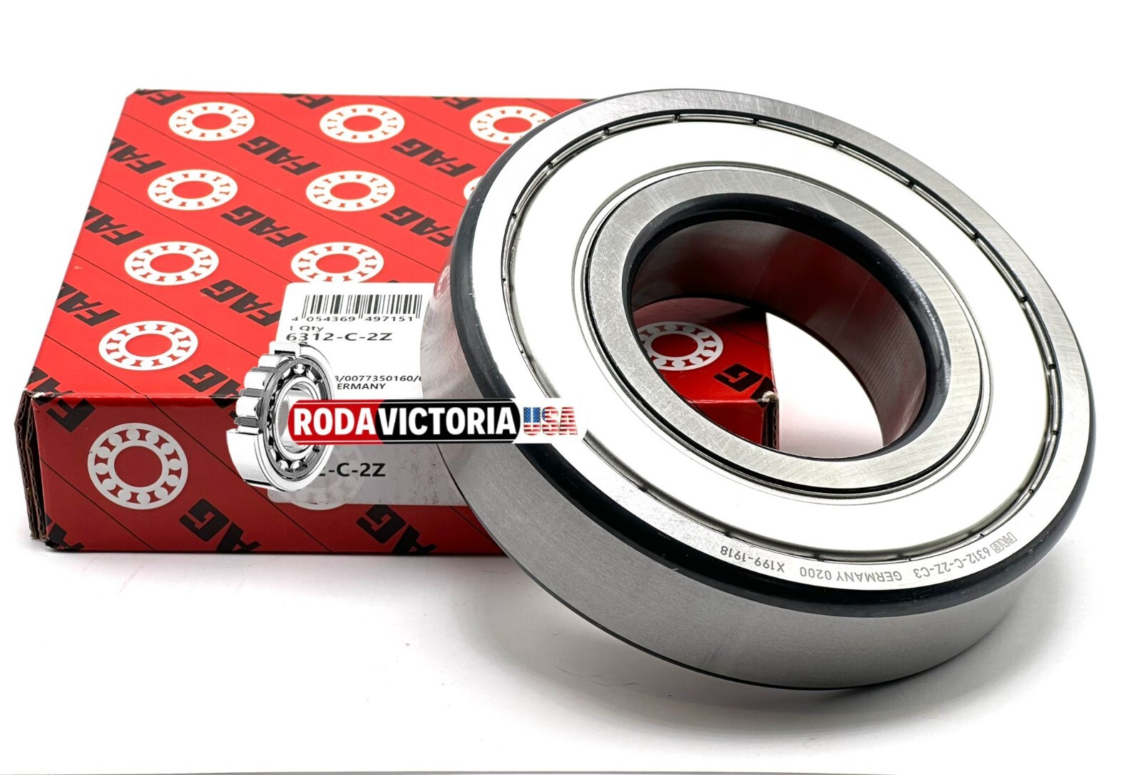 FAG 6312 ZZ C3 DEEP GROOVE BALL BEARING, METAL SHIELDED 60x130x31 mm