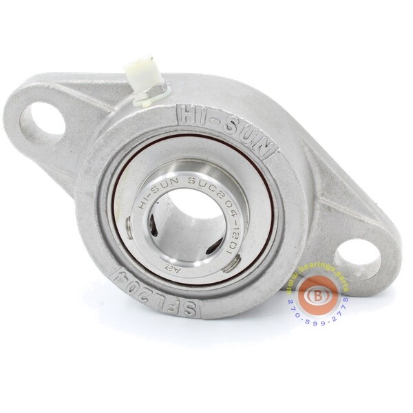 SSUCFL204-12 3/4" STAINLESS STEEL Two-Bolt Flange Bearing – Hi-Sun