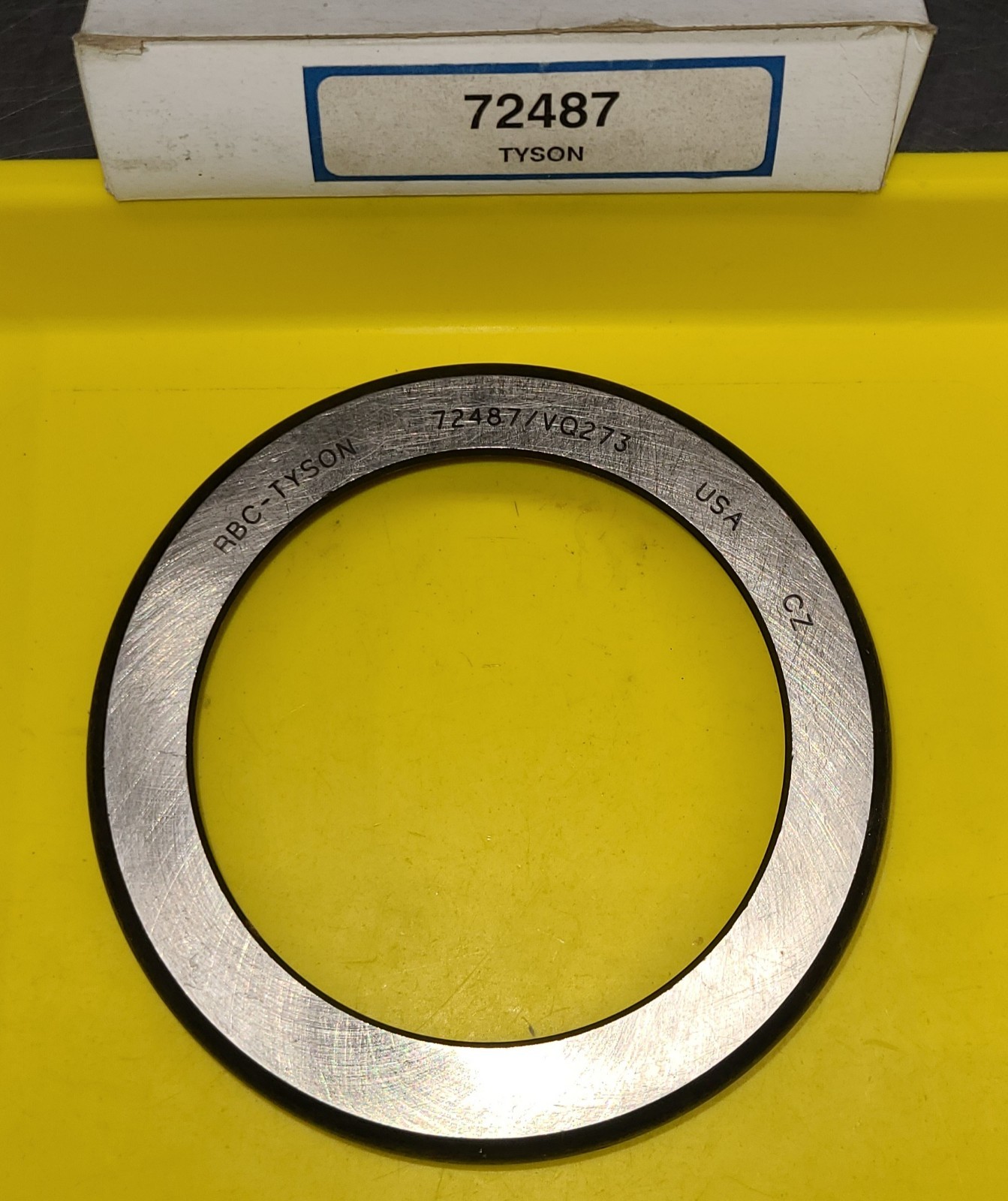 RBC-Tyson 72487/VQ273 Tapered Roller Bearing Cup, 4.88″ OD, 1″ Width