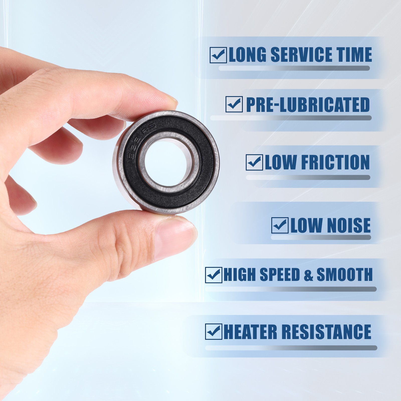2 Pcs 1623-2RS 15.857×34.925×11.112mm Single Row Deep Groove Ball Bearings