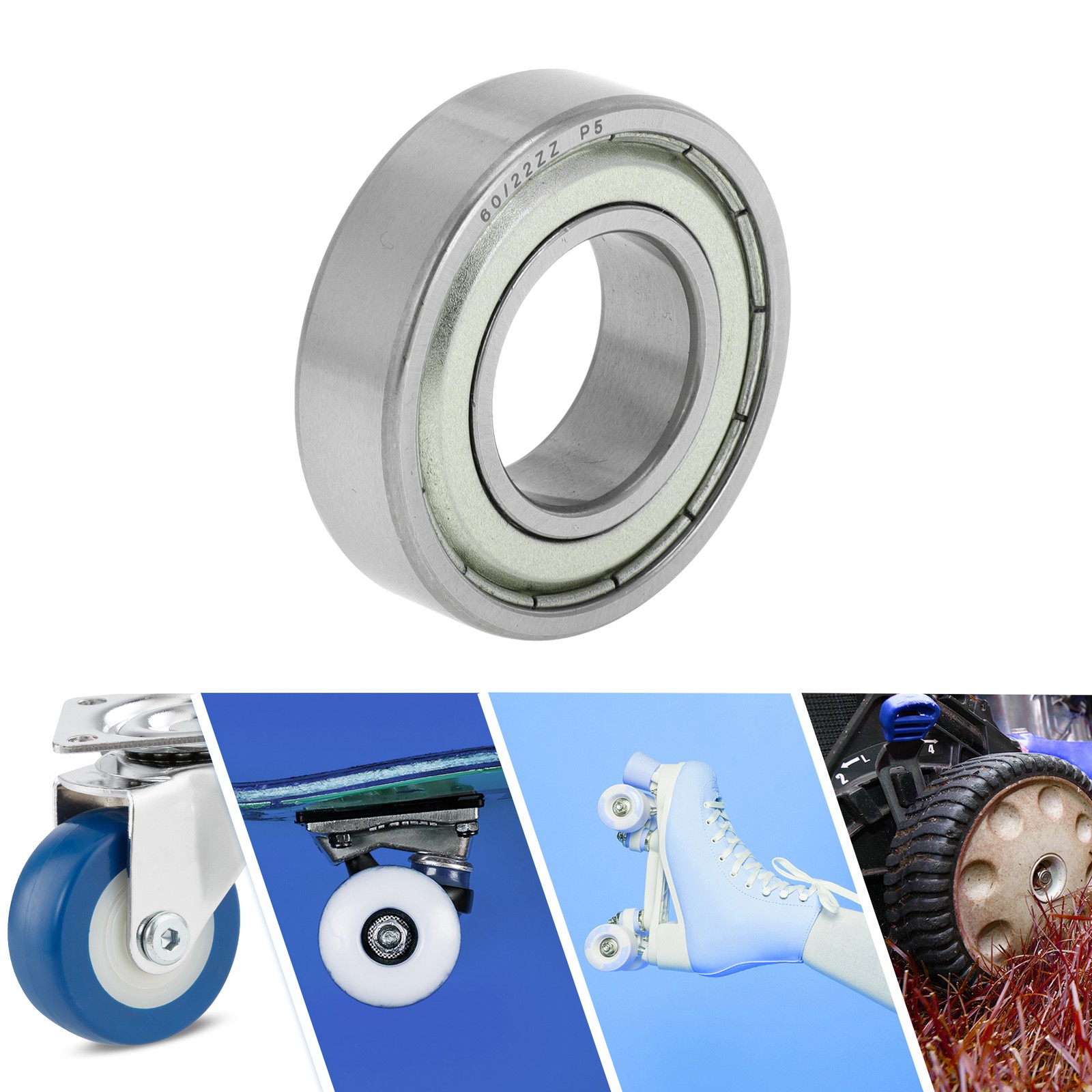 60/22ZZ Deep Groove Ball Bearings P5 22x44x12mm 1 Pc Scooter Skateboard Wheel
