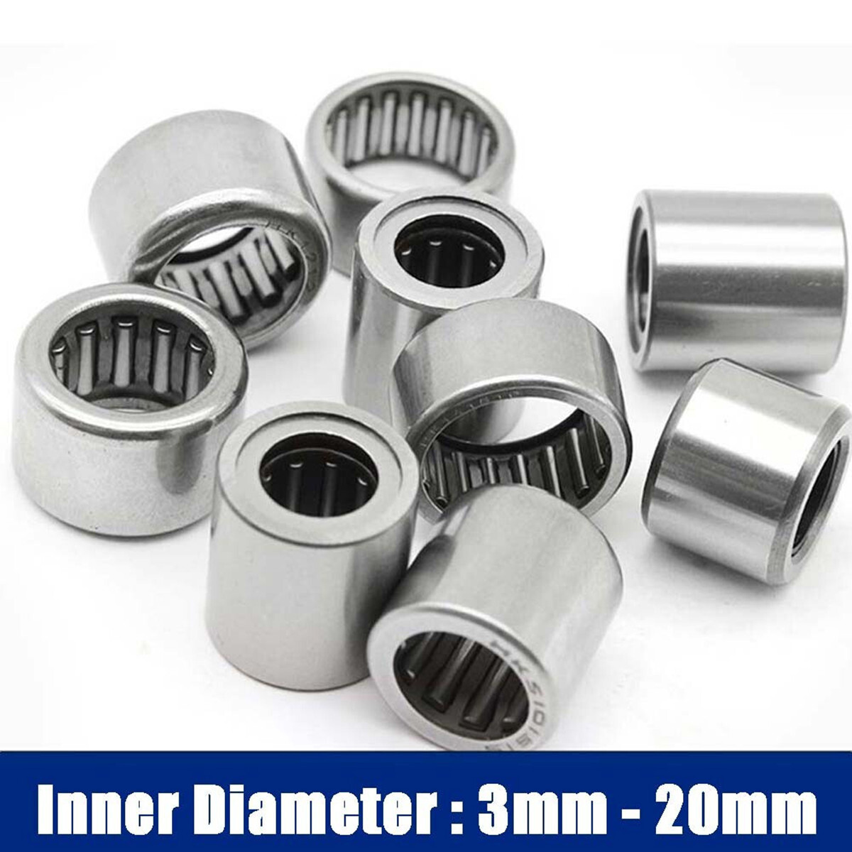 HK Bearing Needle Roller Bi-directional Bearing Steel Inner Diameter 3mm – 20mm