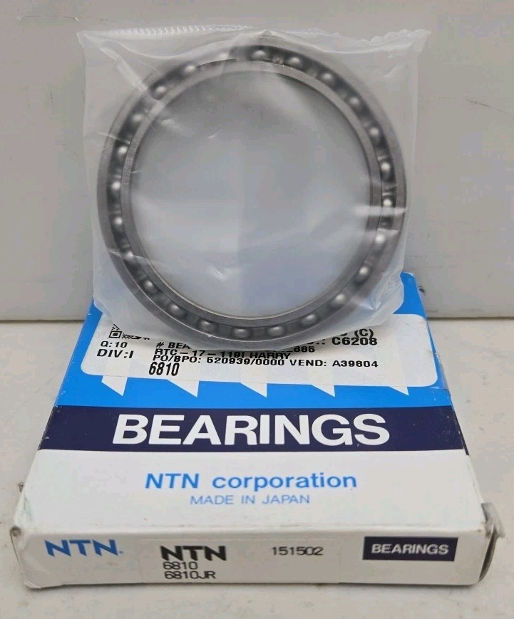 NTN 6810JR Open Type Single Row Deep Groove Ball Bearing 50x65x7mm New