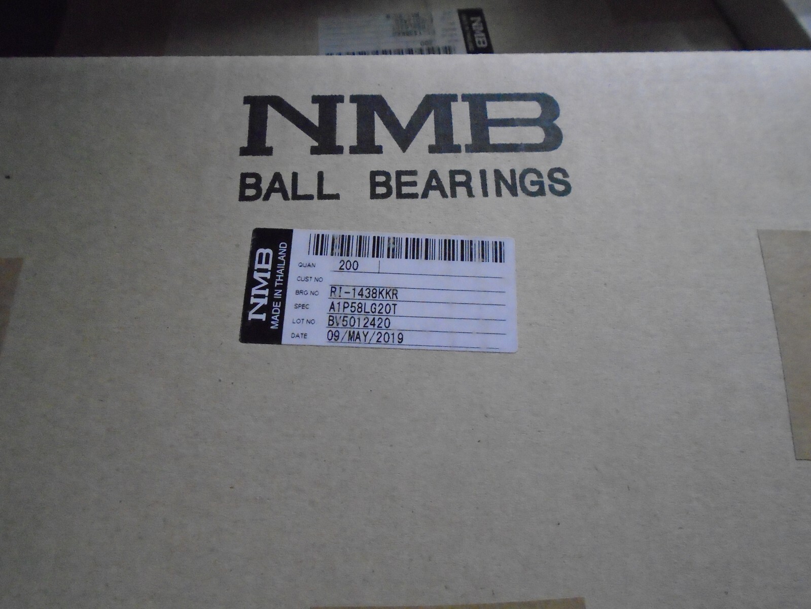 10 PCS. NMB RI-1438KKR BEARING 3/8″ IDX 7/8″ ODX 9/32″ THICK BARN4-1