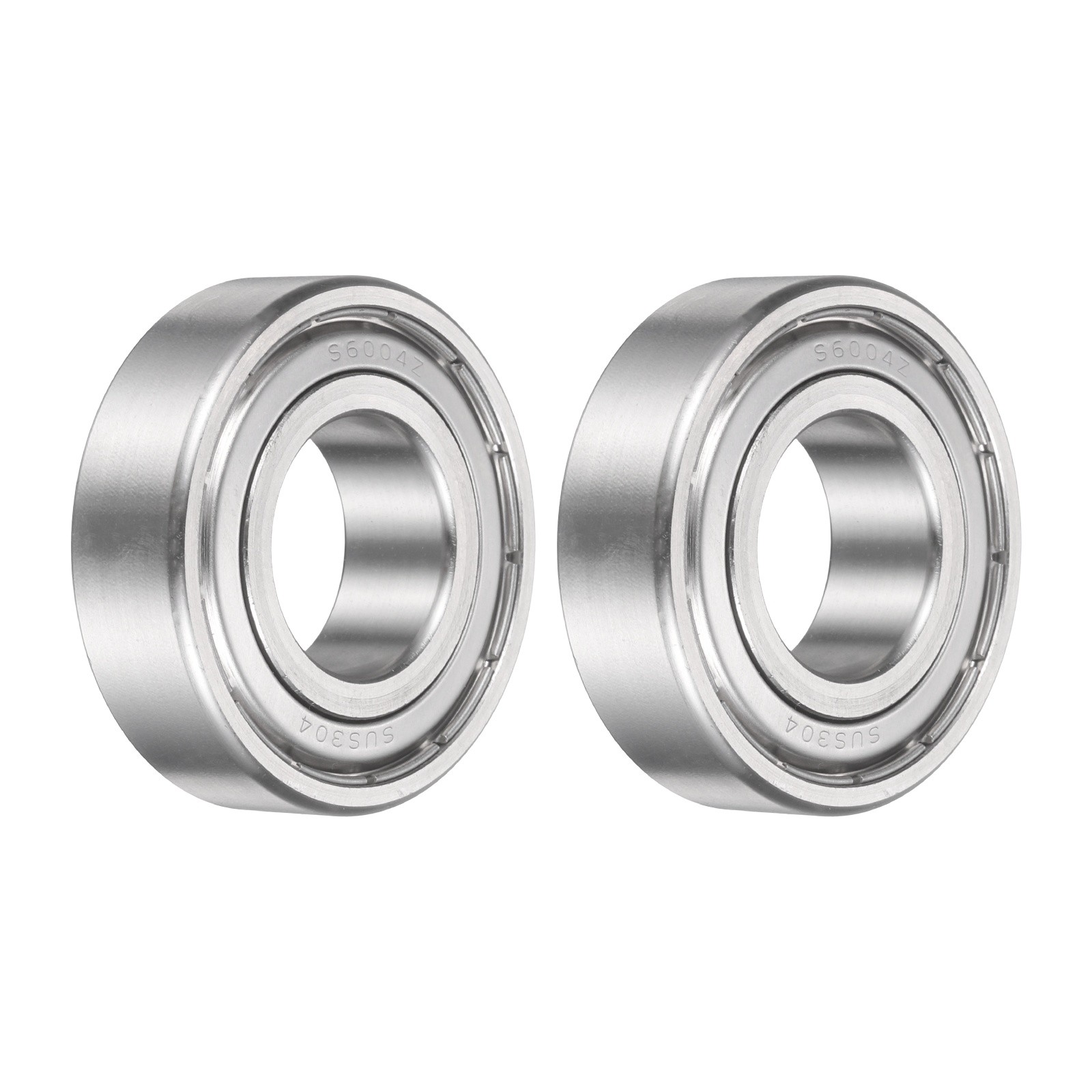 2Pcs S6004ZZ Deep Groove Ball Bearing, 20x42x12mm Double Shielded Ball Bearings