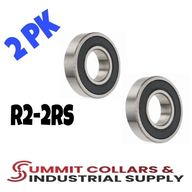 R2-2RS Ball Bearing 1/8″x3/8″x5/32″ Sealed Z2 Lever Bearings (2PK)