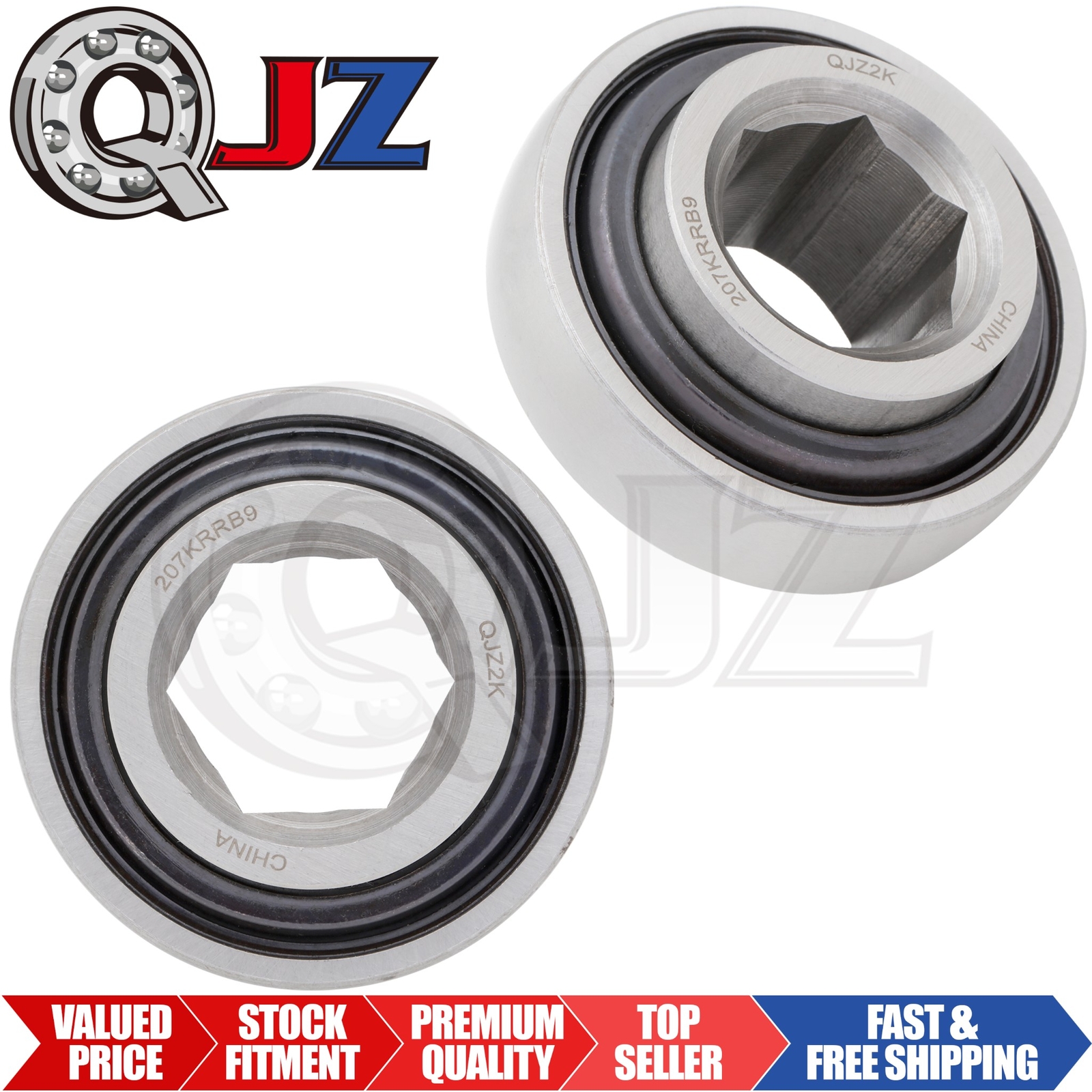 [Qty.2] 207KRRB9 Agricultural Machinery Bearing [1-1/8″ ID x 72mm OD x 17mm W]