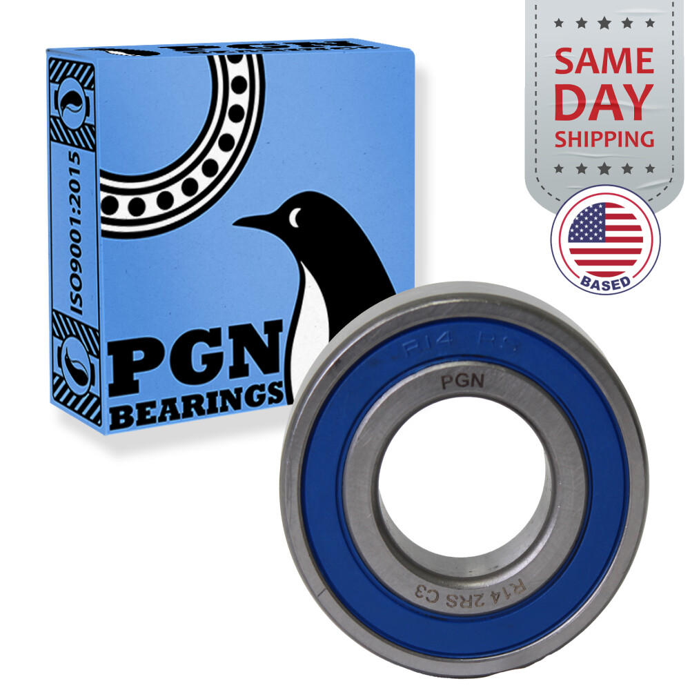(50) R14-2RS Premium Rubber Seal Ball Bearing C3, 7/8″x1-7/8″x1/2″, R14rs