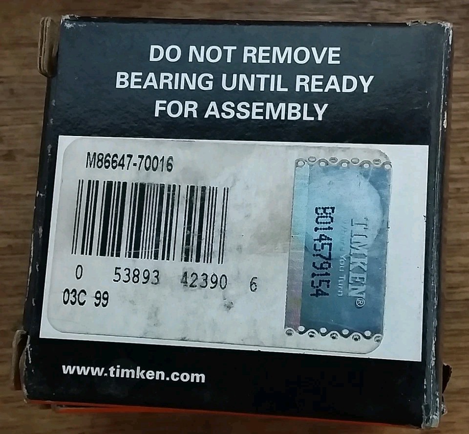 Timken M86647-70016 Tapered Roller Bearing