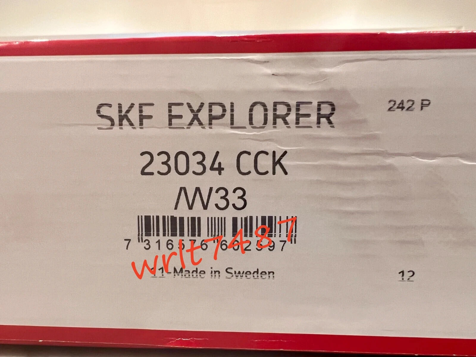 1X SKF 23034 CCK/W33 spherical roller bearing