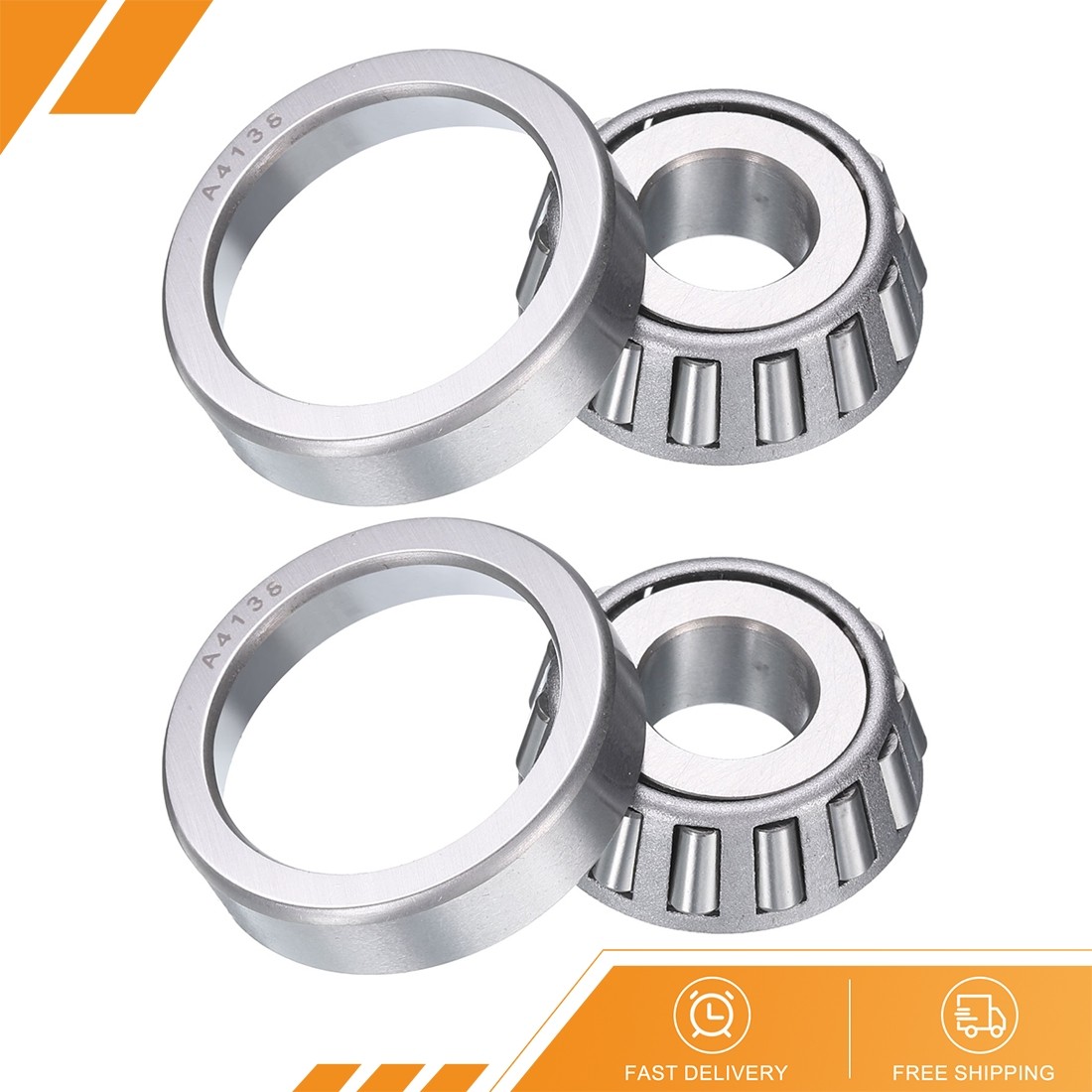2pcs – A4050/A4138 Tapered Roller Bearing Cone and Cup 0.5″ Bore x 1.3775″ OD
