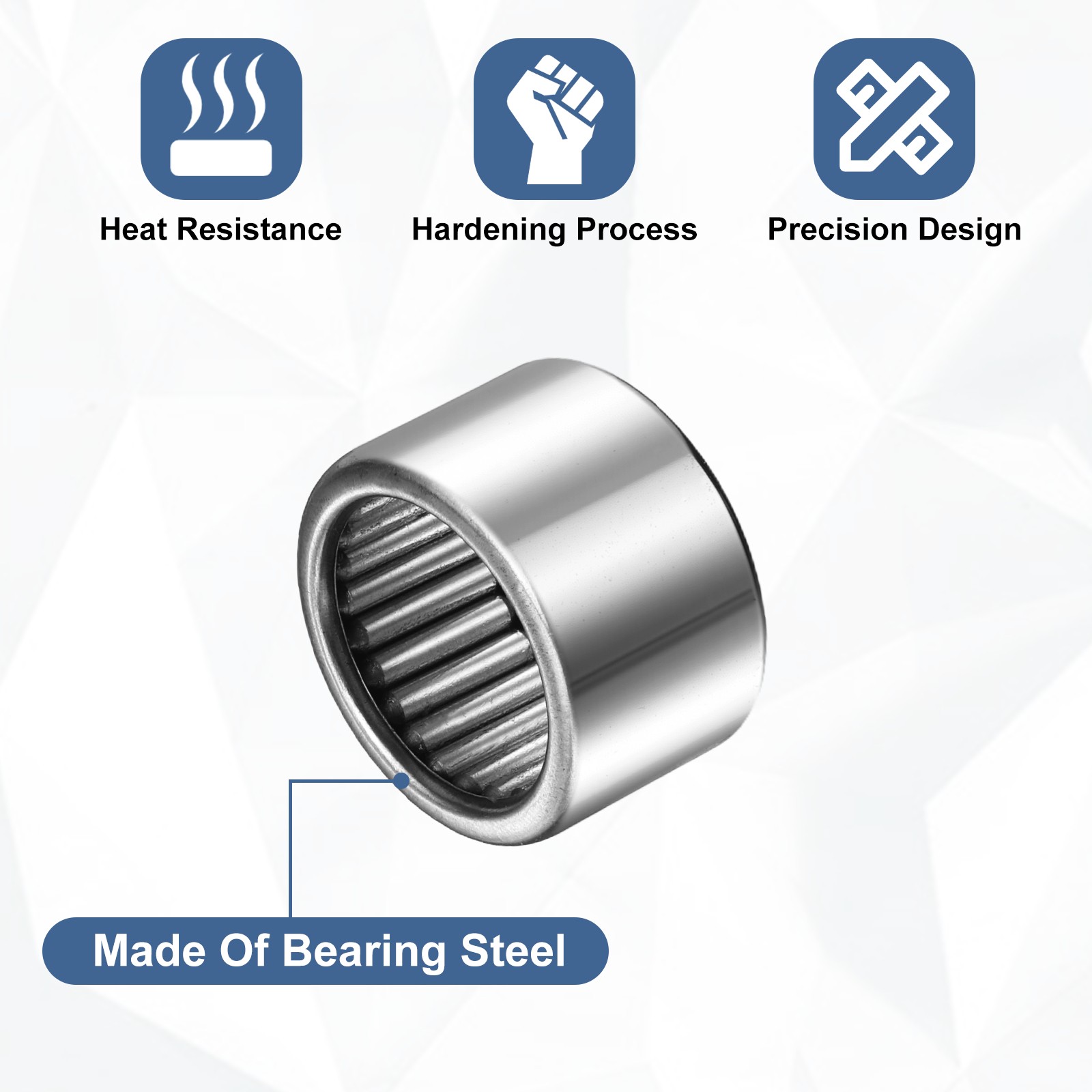 4pcs B1210 Needle Roller Bearings, 3/4 x 1 x 5/8″ Chrome Steel Open End