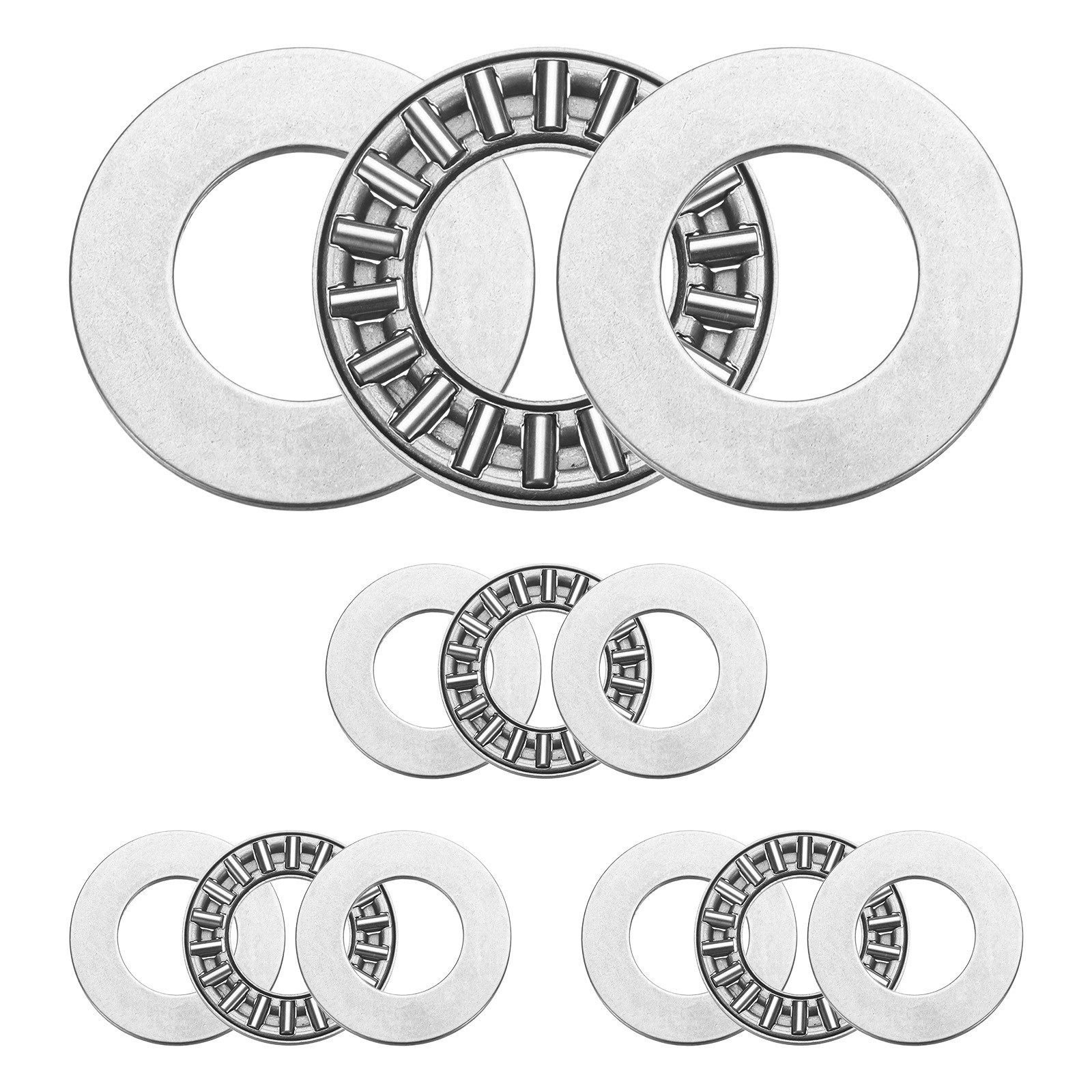 4 Sets AXK1528+2AS Thrust Needle Roller Bearings 15x28x4mm, P5 (ABEC 5)