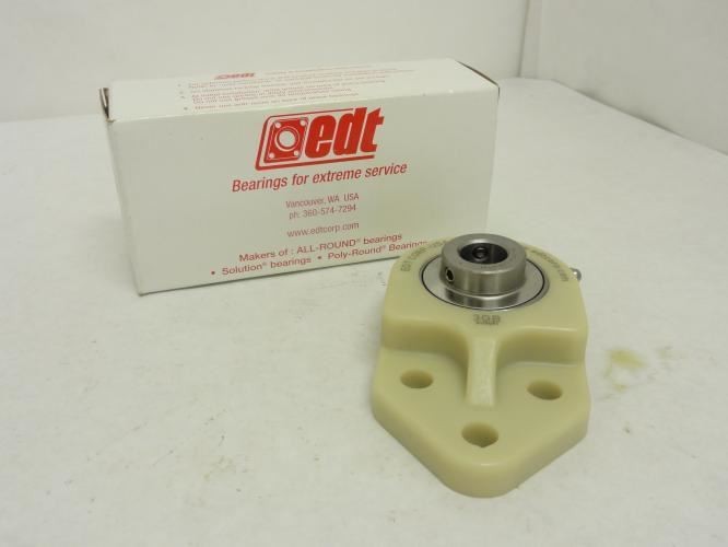 204093 New In Box; EDT ZY3GB8-5/8 SS Flange Bearing; 5/8″ID; 3-Bolt