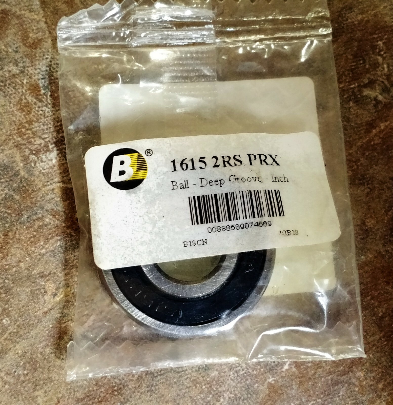 BL 1615 2RS PRX Radial Ball Bearing,Ps,0.4375In Bore Dia, 2 Rubber Seals
