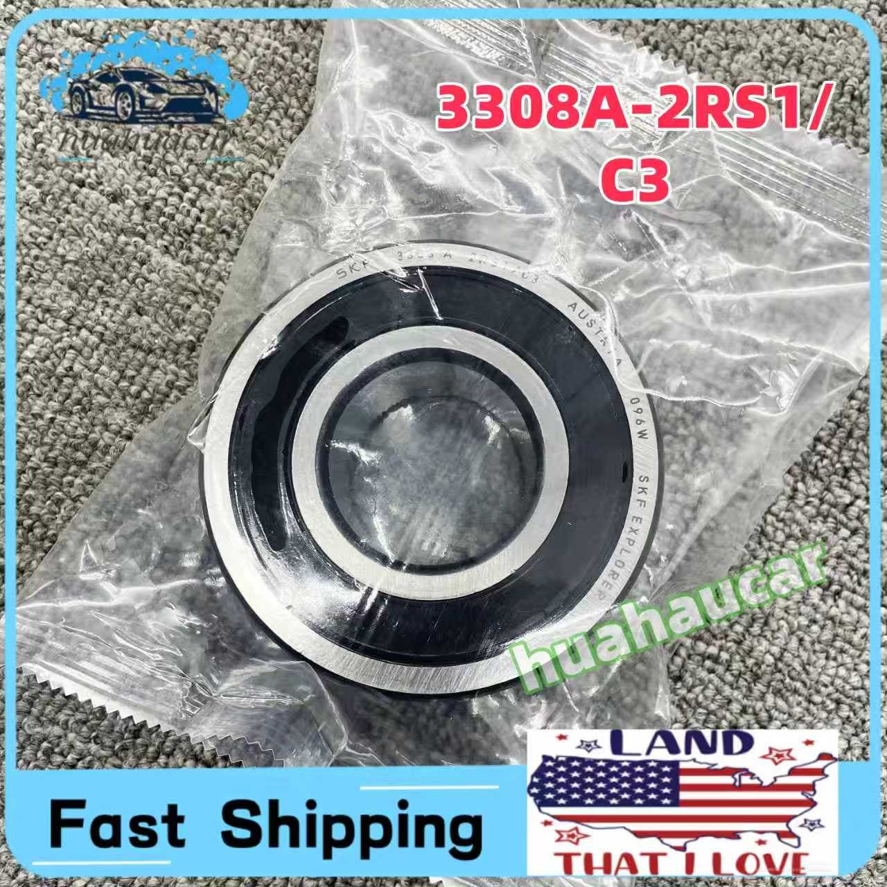 1x 40x90x36.5mm Double Row Angular Contact Ball Bearing 3308 A 2RS1/C3 for SKF