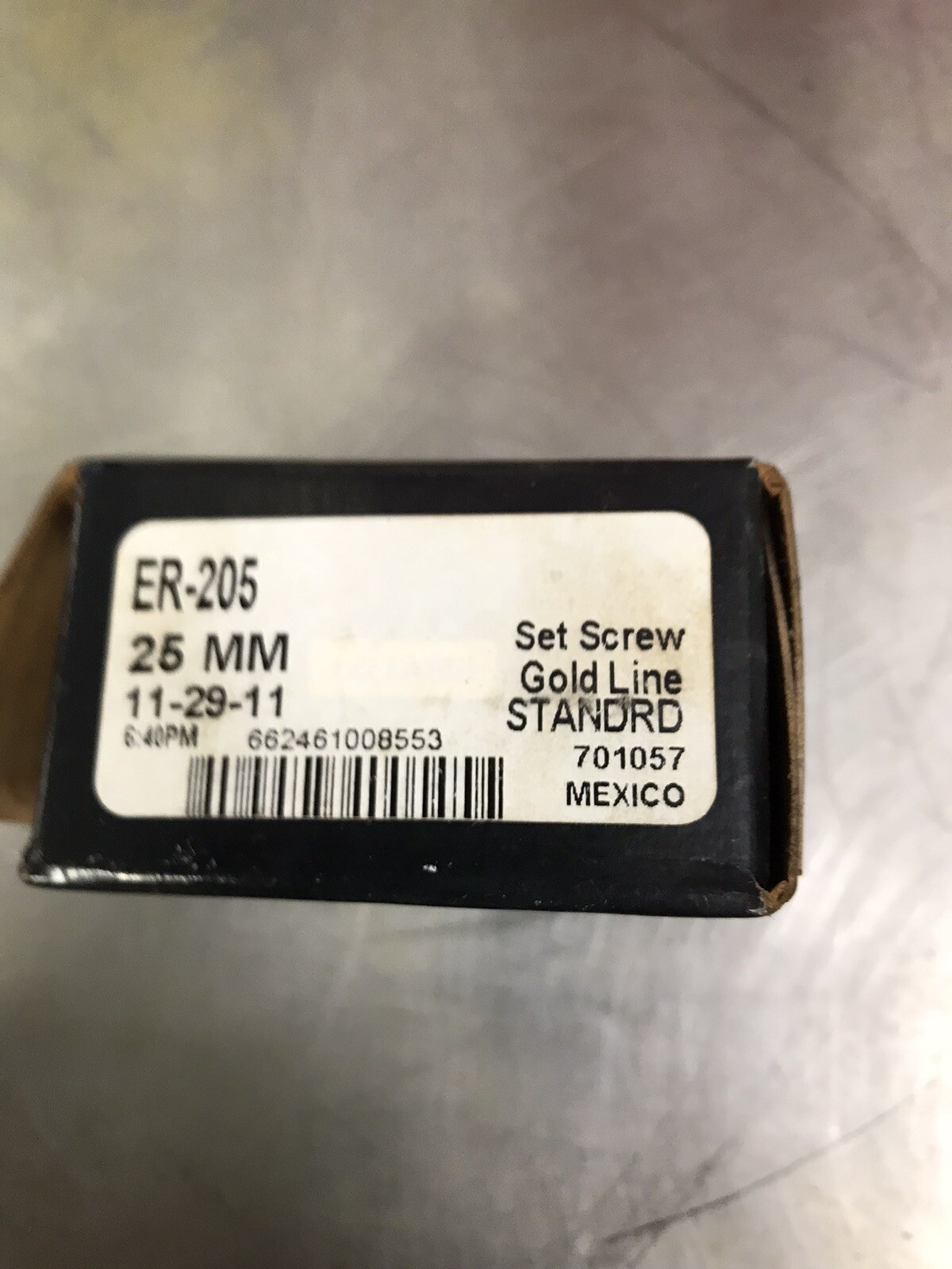 One (1) SealMaster Gold Line ER-205 25 MM Insert Bearings NEW