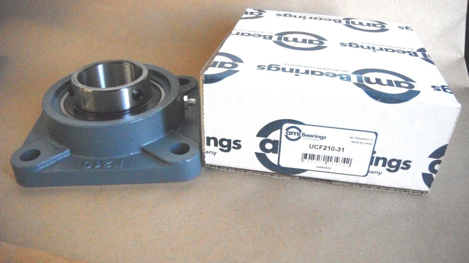 ASAHI/ AMI UCF210-31 Set Screw Locking Four-Bolt Flange Unit