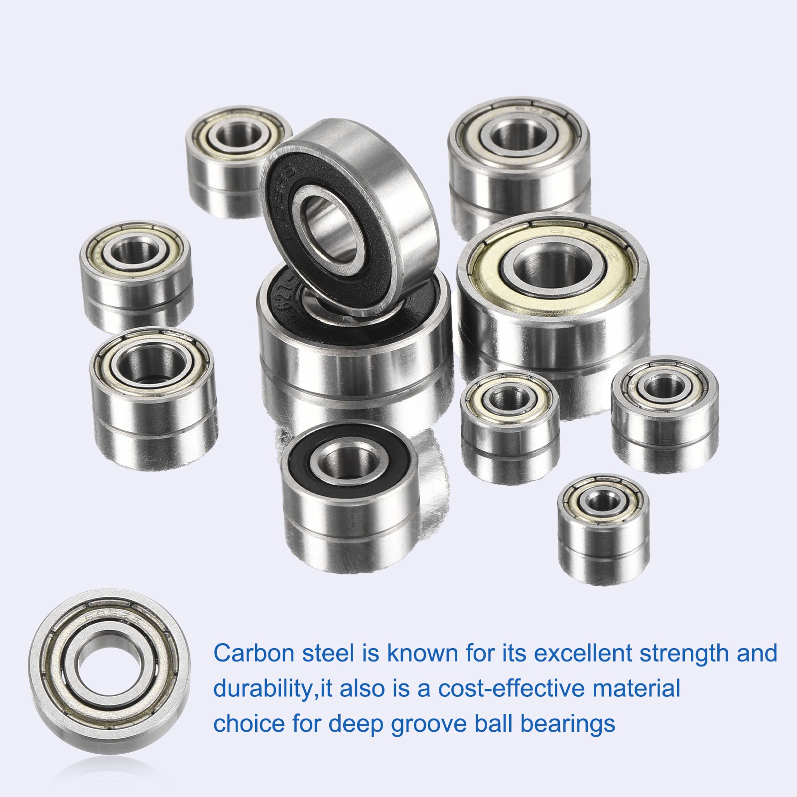 20Pcs 695ZZ Deep Ball Bearings 4.9x13x4mm Double Shield Bearing Silver Tone
