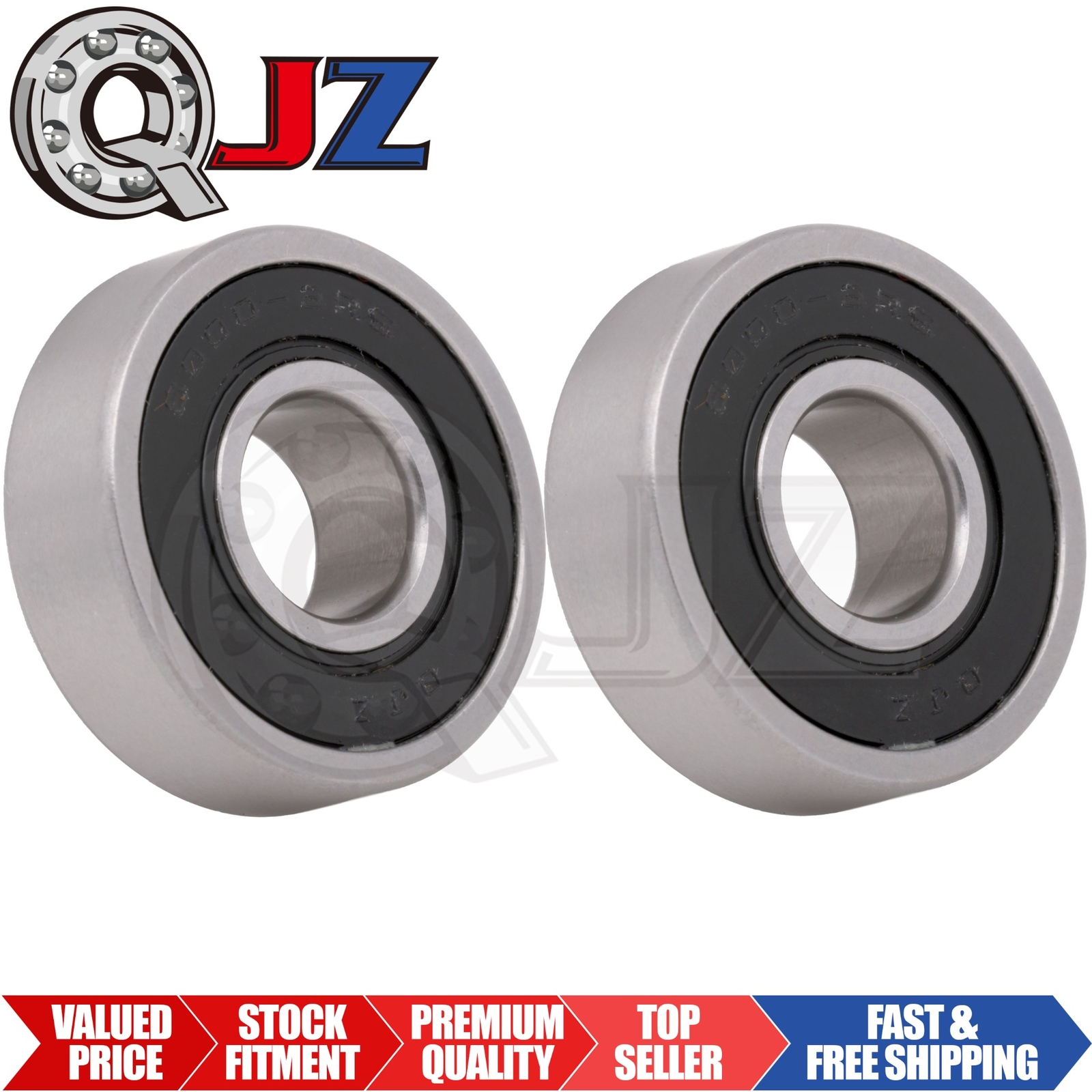 [Qty.2] W6000-2RS Deep Groove Radial Ball Bearing [10mm ID x 26mm OD x 10mm W]