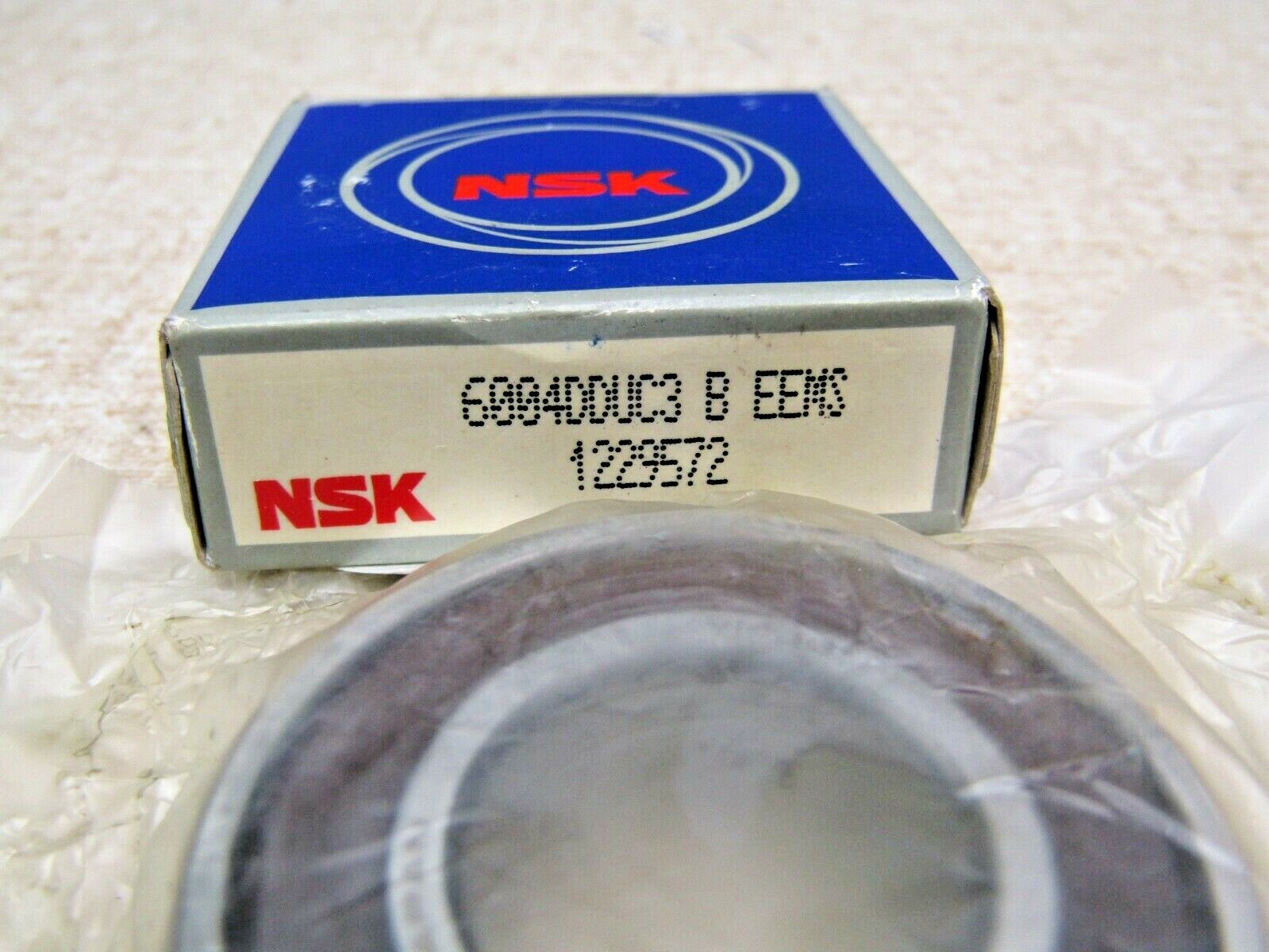 NSK 6004DDU C3, 6004-2RS 20mm X 42mm X 12mm Sealed Deep Groove Bearing