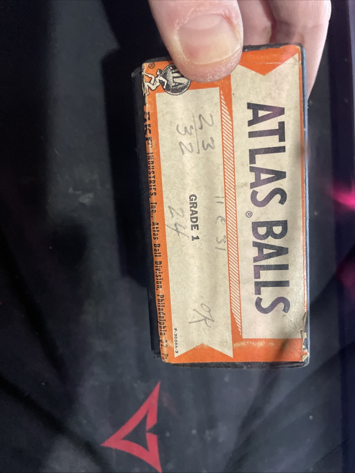 Atlas Balls. BOX OF 22 Balls 23/32 ” . F-3038A-3.