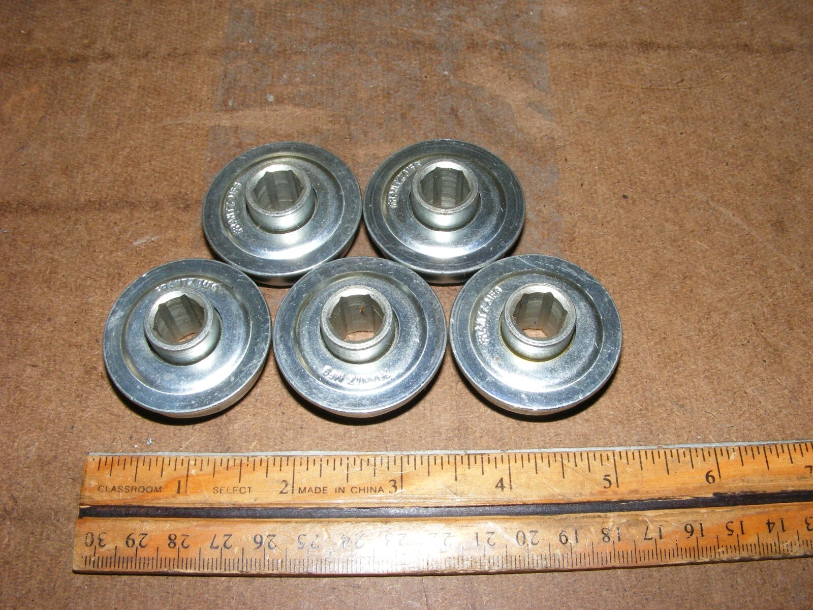5 Frantz Mfg Conveyor Bearing 1.530″ OD, 1.660″ Flange, 7/16″ Hex UNUSED (n.o.)