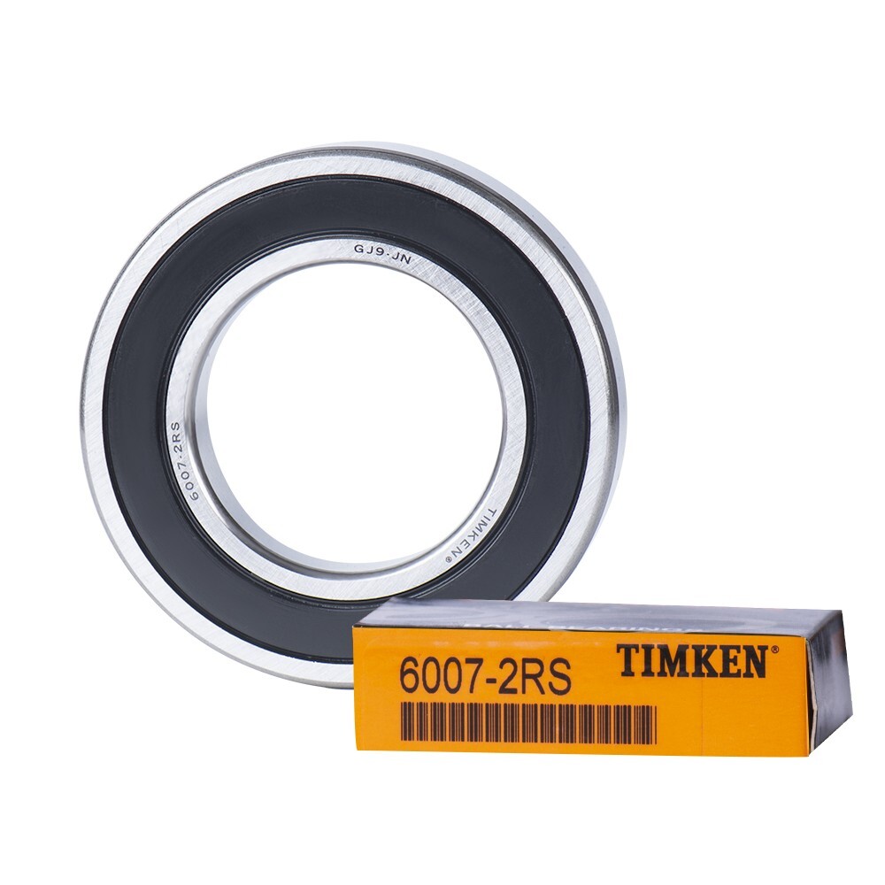 2 Pack New TIMKEN 6007-2RS 35X62X14MM Double Rubber Seal Ball Bearings Metal