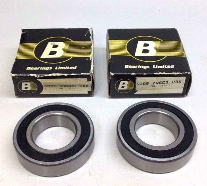 BL Bearings 6005 2RSC3 Ball Bearing 25mm ID X 47mm OD X 12mm W (Pack of 2)