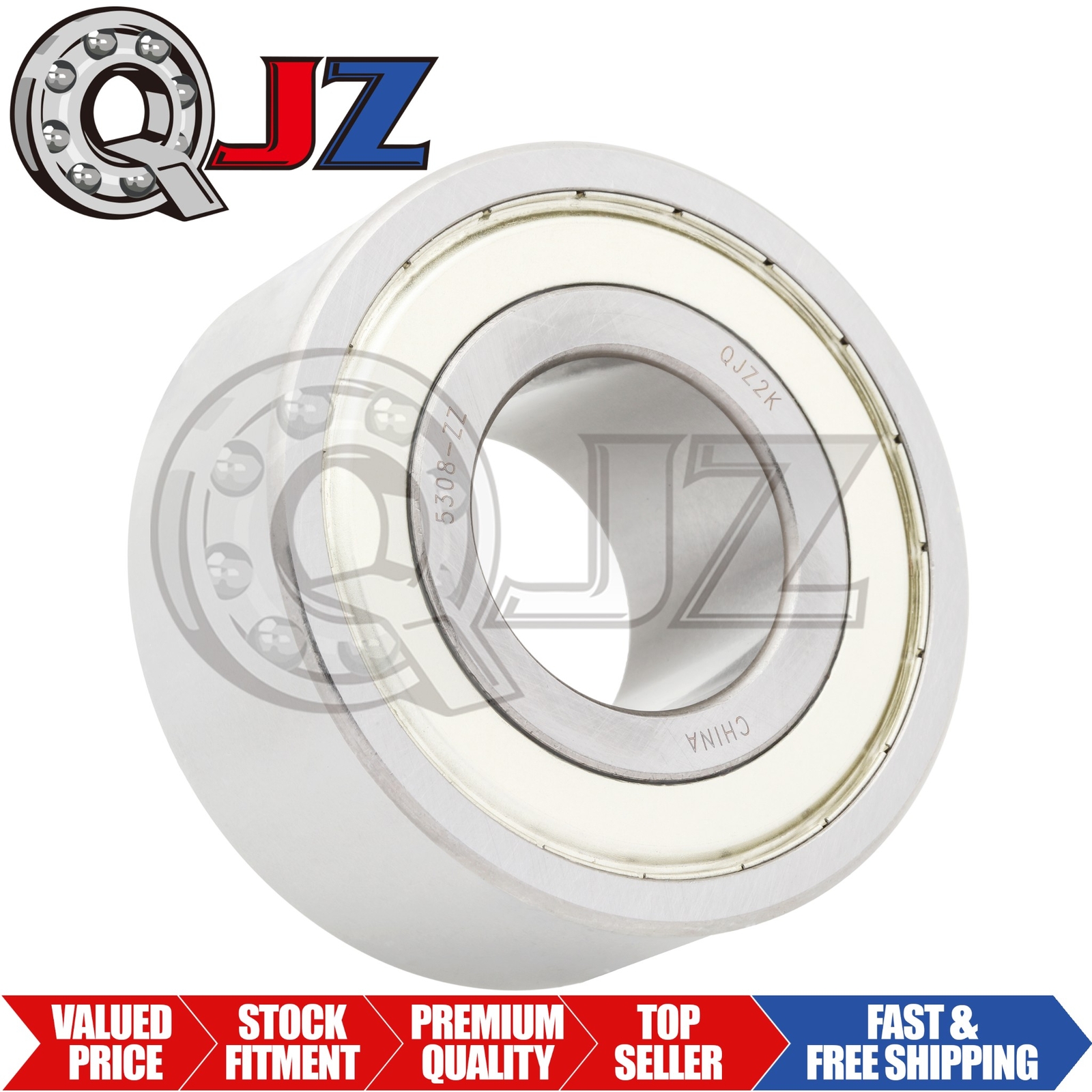 [Qty.1] 5308-ZZ Angular Contact Ball Bearing [40 mm ID x 90 mm OD x 36.5 mm W]