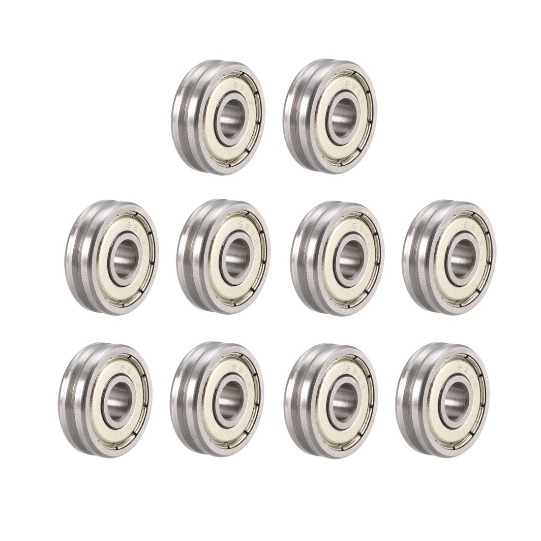 10pcs V625ZZ V Groove Guide Ball Bearings Double Shielded GCr15 Bearings