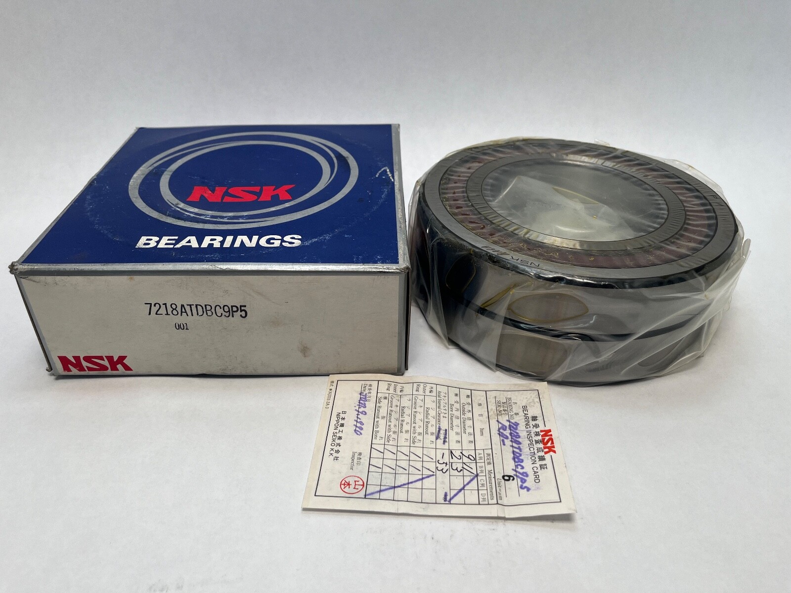 NSK 7218ATDBC9P5 Bearing 90x160x30 mm 7218A 7218-A-T-DUH/DBC9-P5 Japan 2 Pcs